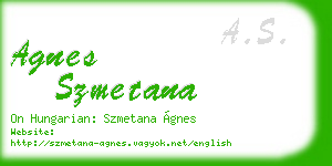 agnes szmetana business card