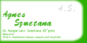 agnes szmetana business card